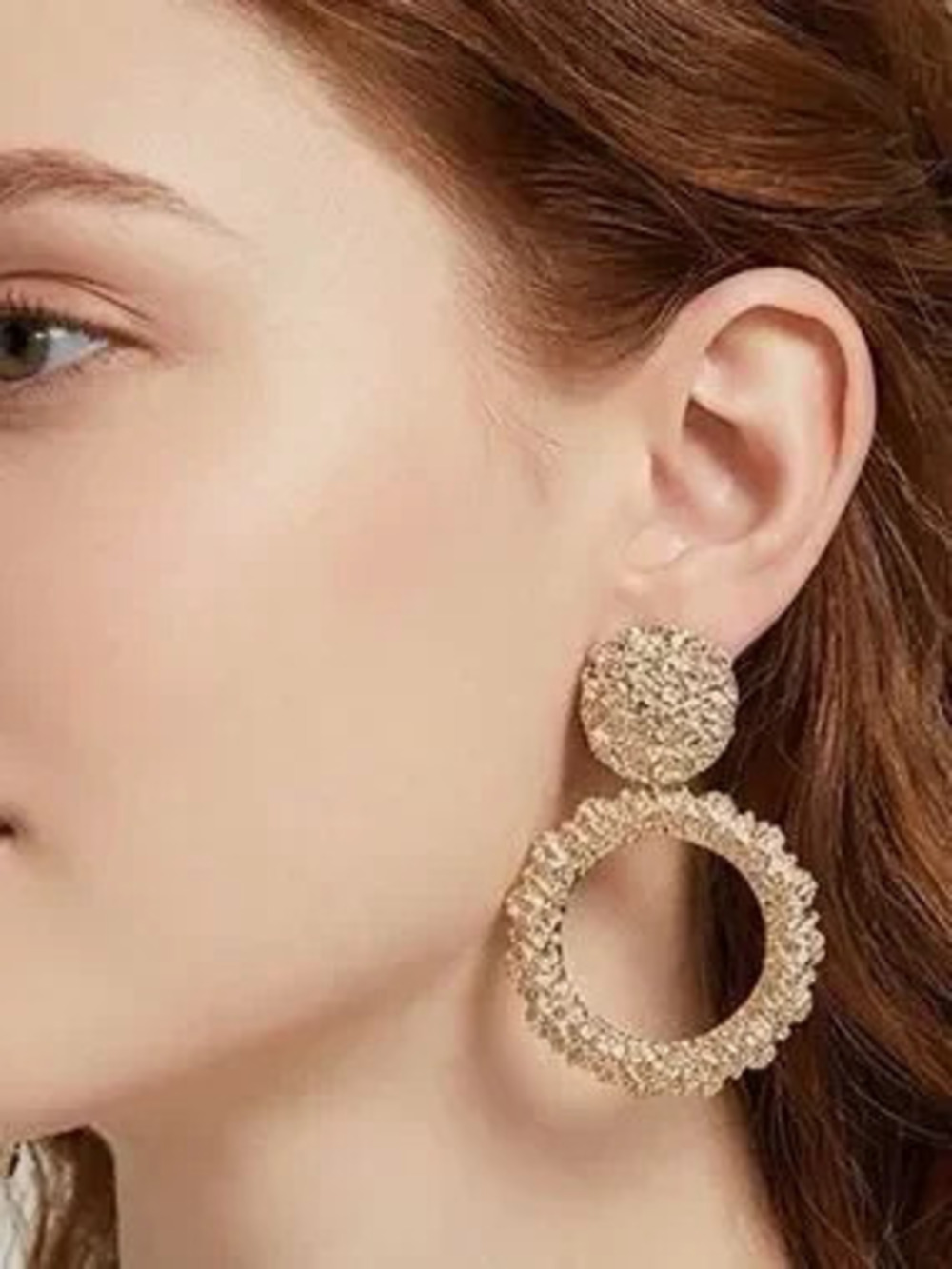 Gold Open Circle Earrings (5023)